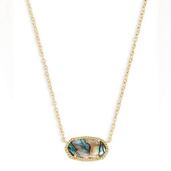 Kendra Scott Elisa Gold Necklace in Abalone Shell - Picture 4 of 5